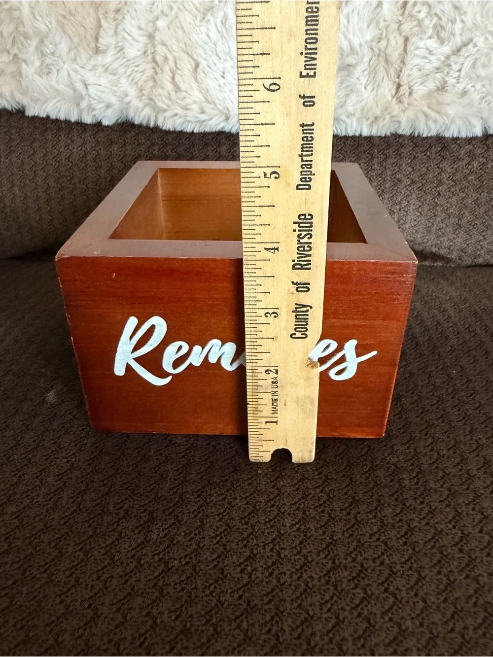 Remotes Wooden Organizer Box - Brown